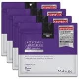 Make.iN エクソソーム ＋ グルタチオン 30Days フェイスマスク ［4袋／各30枚入］｜ パック マスク 保湿 スキンケア 大容量 日本製