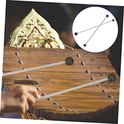 Milisten 8 Pcs Marimba Macete Preto Ambas As Extremidades Do Teclado De Borracha