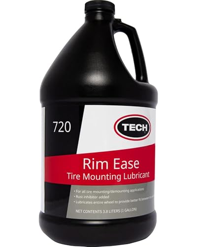TECH Rim Ease Tire Mounting Lube Efficient & Easy Tire Mounting & Demounting Ideal for Automotive & Heavy-Duty Repairs Petroleum & Silicone-Free w/Rust Inhibitors Ready-to-Use Formula 1-Gallon