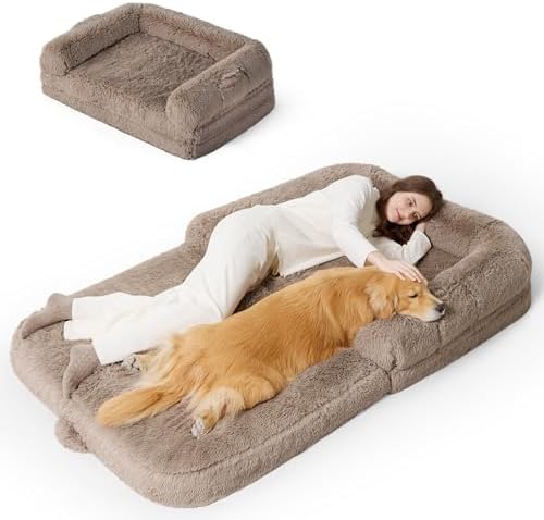 Bedsure Foldable Human Dog Bed - 2 in 1 Flexible Giant Human Dog ...
