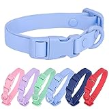 Waterproof Dog Collar Soft Rubber Dog Collar with Safety Buckle Adjustable Pet Collars for Small Medium Large Dogs