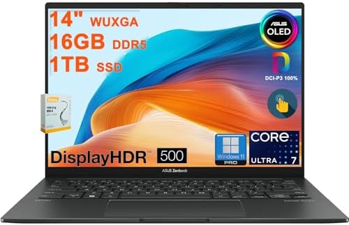 ASUS Zenbook 14 OLED Laptop | 14" WUXGA Lumina OLED Touch (100% D...