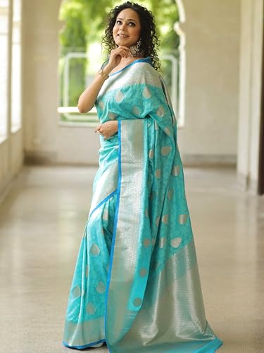 Image of Sugathari Women's Banarasi Saree Pure Kanjivaram Silk Saree Soft new ladies 2025 Design Wear Pattu Sarees Sadi Party Sari collections With Blouse Piece (San Pari-224)