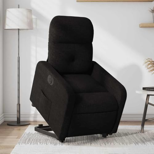 KTHLBRH Sillón eléctrico reclinable elevable de Tela Negro Sillón Reclinable Elevador Eléctrico para Mayor Comodidad y Facilidad