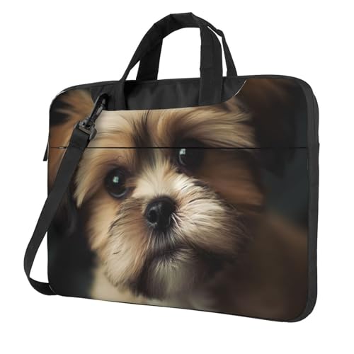 Little Dog ���b�v�g�b�v�o�b�O ���f�B�[�X �����Y ���b�v�g�b�v�P�[�X �X���[�u �r�W�l�X ���s �u���[�t�P�[�X ���b�Z���W���[�o�b�O, �u���b�N///�z���C�g, 14 inch
