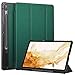 Produktbild Fintie Hülle für Samsung Galaxy Tab S8 Plus 2022/S7 FE 2021/S7 Plus 2020 12.4 Zoll, Ultra Schlank Kunstleder Schutzhülle mit Stifthalter Auto Schlaf/Wach Funktion, Dunkelgrün
