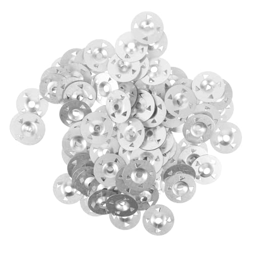CANIGHT 100pcs Foam Insulation Board Load Washers Metal Fasteners for Foam Board Fixing Easy Installation Insulation Washers for Ceiling Tiles and Plasterboards