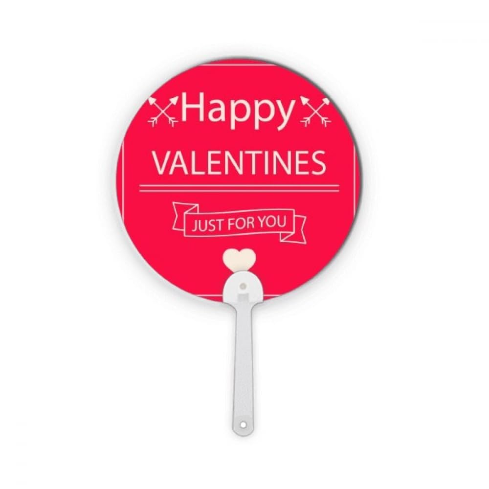Éventail rond en plastique Happy Valentine's Day décorations artisanales