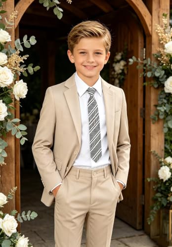 Image of Kids Suits for Boys Summer Dress Clothes Toddler Boy Tuxedo Wedding Outfit