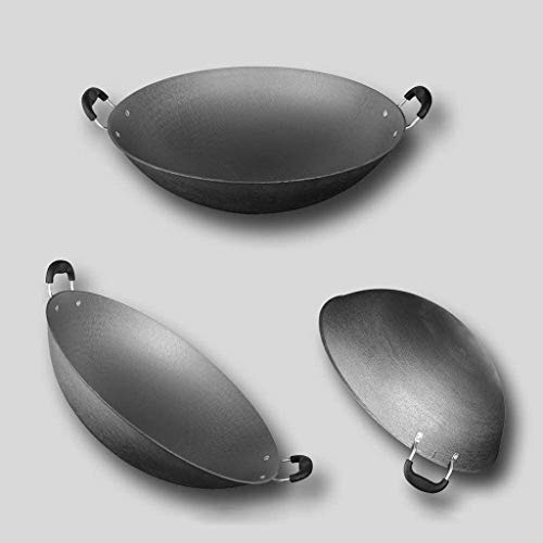 Wok tradicional de hierro fundido ligera con 2 mangos miniatura 4