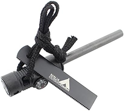 Ninja Outdoorsman Emergency Fire Starter Multi Tool with Compass and Whistle