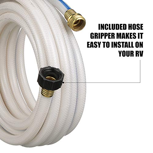 Image of Valterra AquaFresh High Pressure Drinking Water Hose, Water Hose Hookup for RV - 1 /2 inch x 25', White | (Pack of 5)