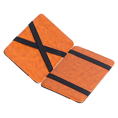 Image of Men's Fashion Magic Money Clip Leather Minimalistic Slim Wallet