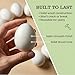 SallyFashion Wooden Fake Eggs for Nesting Boxes, 9 PCS White Easter Eggs for Craft Pretend Play Kitchen Accessories for Toddler Kids