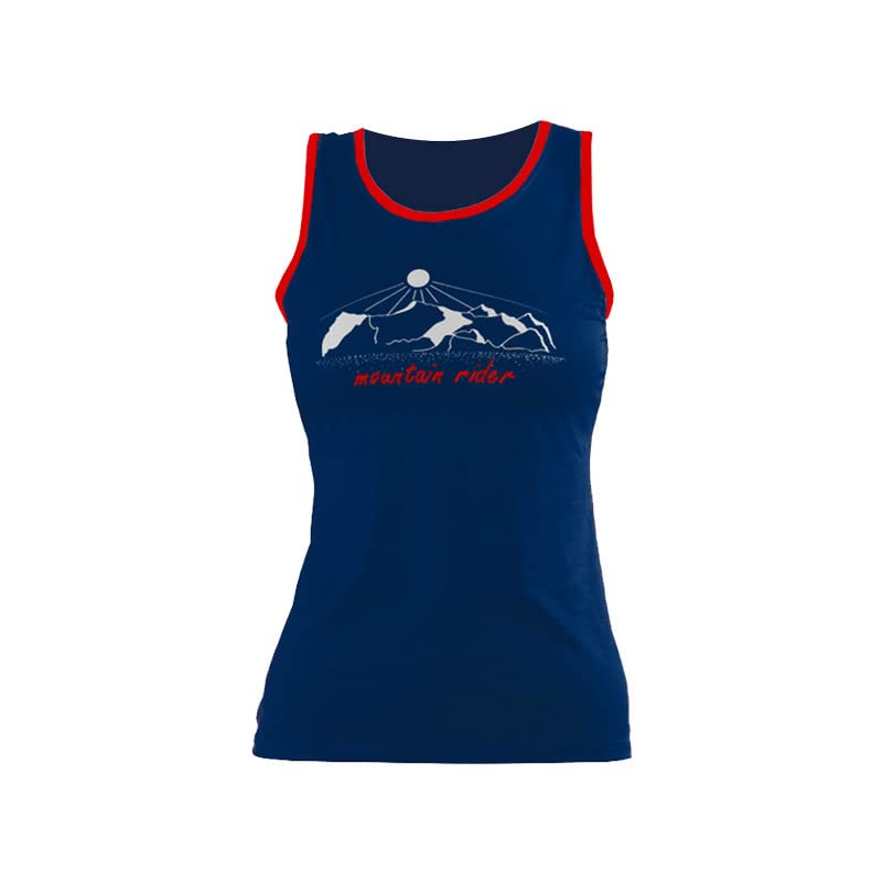 Dos Caballos Bike Shirt Tank Top Blue S
