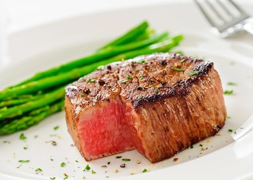New York Steak & Seafood Gourmet Dinner for 2 - Jumbo Shrimp Appetizer for 2, Surf N\' Turf Main Course of 2 6oz Fillet Mignons and 2 5oz Lobster Tails, 4 Potato Pancakes, 2 New York Mini Cheesecakes