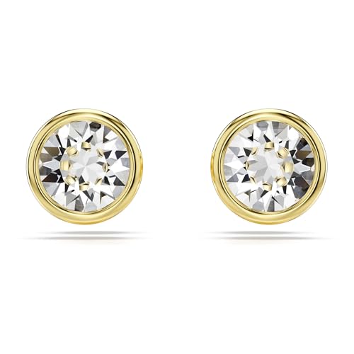 Swarovski Kolczyki zapinane na sztyft Imber, Szlif okrągły, Białe, Powłoka w odcieniu złota