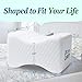 Dr. Comfy Knee Memory Foam Support Pillow For Side Sleepers: Pain Relief For Legs, Hips, Back, Sciatica And Spinal Alignment- Orthopedic Wedge Contour