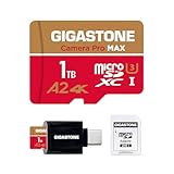 【5年データ復旧・無償交換保証】GIGASTONE マイクロSDカード 1TB Type Cカードリーダー付き Camera Pro Max microSDXC UHS-I A2 U3 C10 150MB/s 4K Ultra HD ビデオ録画 Gopro アクションカメラ スポーツカメラ SDアダプター1枚付き