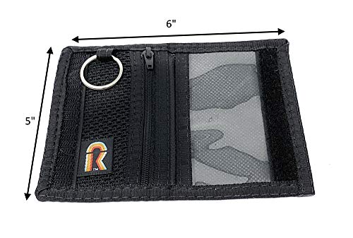 Minimalist Front Pocket Slim Wallet/Inside Keyring Lanyard Attachable / 76PL-V2 (Black)3