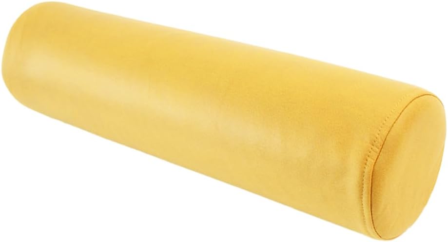 Tingting's Dream Technology Cloth Long Bolster Pillow Sponge Sofa Bed Round Roll Cervical Neck Legs Pillow Office Lumbar Back Cushion (Dark Brown, 20×60CM/7.87"×23.6")