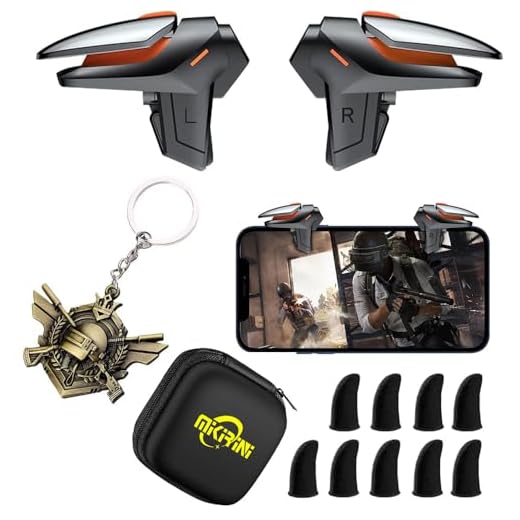 Mikirini 13 in 1 Mobile Phone Game Controller for iPhones & Android Phones, 2 Gaming Triggers Cell Phone Gaming Triggers compatible with PUBG Mobile/Fortnitee Mobile/Call of duty Mobile/Apex