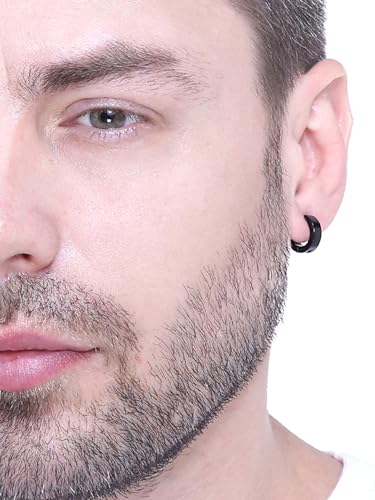 Yellow Chimes Western Style 316L Stainless Steel Hoop Earrings for Men and Women - Image 3