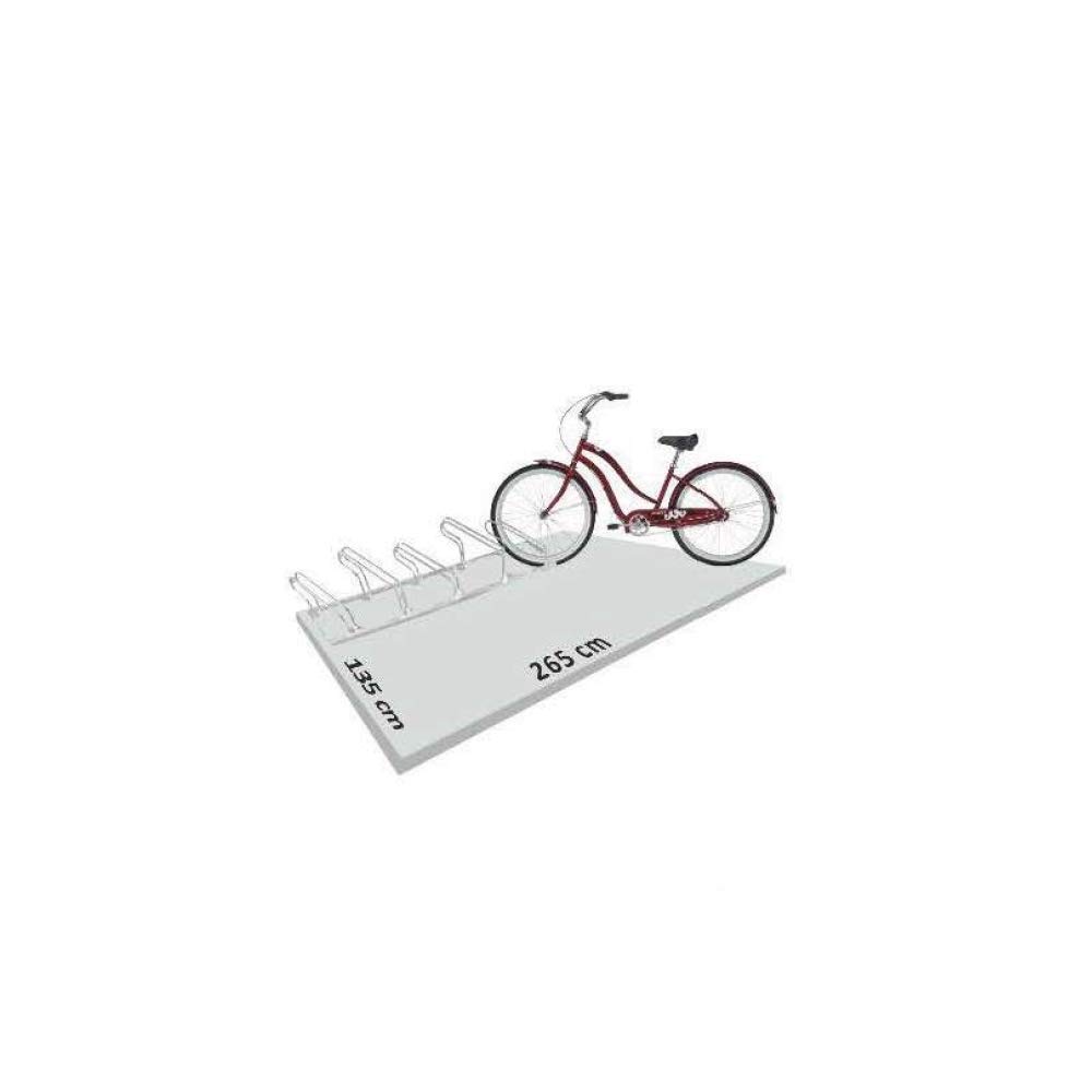 Bicycle Stand Row Parker Top with 45° Incline Position - Right - 5 Spaces - Tyre Width up to 55 mm