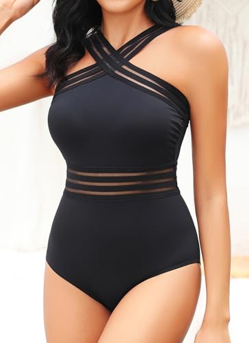 Tempt Me Women Crisscross One Piece Swimsuit Tummy Control Bathing Suit Front Crossover Swimwear3
