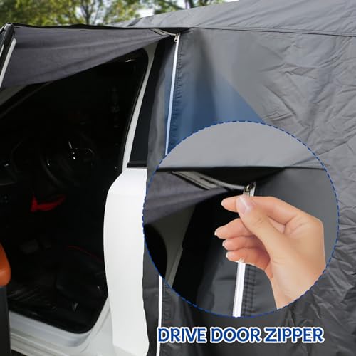 Image of 210D Car Cover 5 Layer Waterproof All Weather Full Exterior Covers for 1960-2023 Beetle with Windproof Strap and Storage Bag