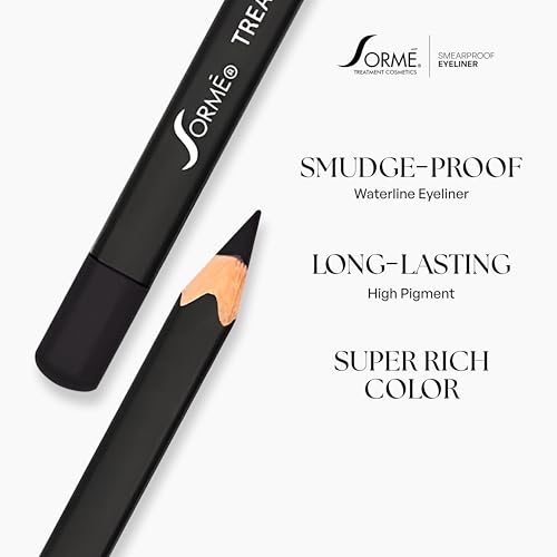 Sorme Cosmetics Delineador Lápiz Negro Impermeable miniatura 2