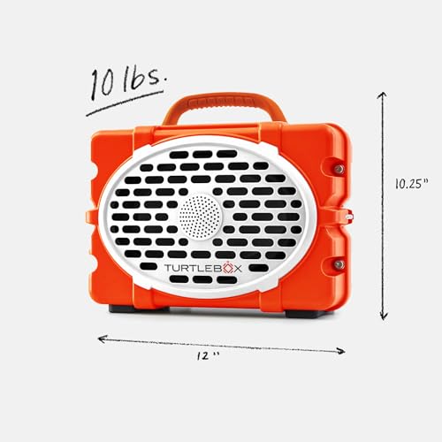 Image of Turtlebox Original Gen 3: Portable Outdoor Bluetooth Speaker - Ultra-Loud (120dB), Waterproof (IP67), Rugged, Impact-Resistant, 3-Day Battery | Party Mode Unlimited Pairing Stereo, Orange /Blaze Orange