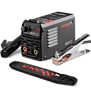 SAB-14D MINI Soldador Inverter IGBT 230V 140A con Funciones HotStart y Control Térmico, Electrodo de 1.6 a 4mm, Cable de 3m, Eficiencia del 90%, Protección IP21S