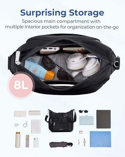 BAGSMART Crossbody Bag Tote Bag for Women, Shoulder Bag Handbag tote Bag with Compartments Purse Tote Top Handle Satchel3