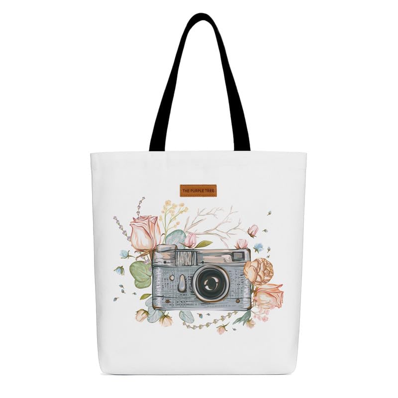 Image of The Purple Tree Eco-Friendly Canvas Tote Bag, Sustainable, Reusable Shopping, Beach, Travel or Everyday Tote, Wide Tote Bag