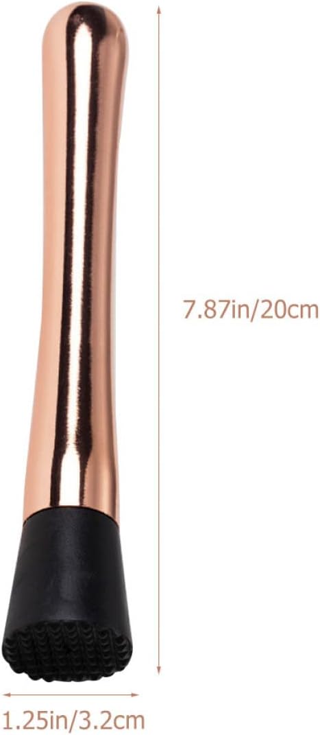 MAGICLULU Stainless Steel Ice Muddler and Fruit Muddle Pestle Labor-saving Crushed Ice Rod for Cocktails Lemon Grinding Tool for Bartenders and Home Mixologists