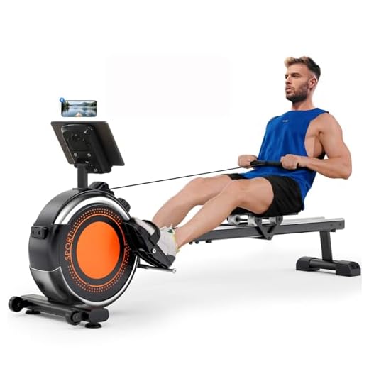 Dripex Rowing Machines for Home, Upgraded Rowing Machine Magnetic Rower, Max 360 LBS, 16 Levels of Workout Resistance, Dual Slide Rail, App Compatible, LCD Monitor, Row Machine for Gym Exercise