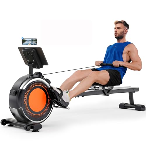 Dripex Rowing Machines for Home, Upgraded Rowing Machine Magnetic Rower, Max 360 LBS, 16 Levels of Workout Resistance, Dual Slide Rail, App Compatible, LCD Monitor, Row Machine for Gym Exercise by Dripex - Used condition - US$145.34