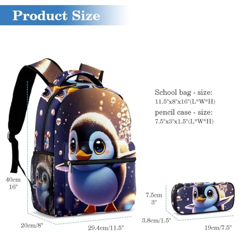 Sac de voyage indispensable étudiant et école imprimé pingouin pour les trajets quotidiens