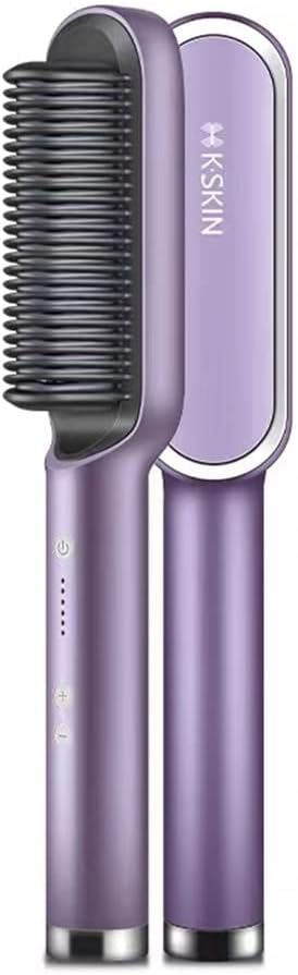 K.Skin KSKIN Hair Straightener Brush Hair Straightening Iron with Built-in Comb, 20s Fast Heating 5 Gears Settings Anti-Scald Perfect for Professional Salon at Home KD380
