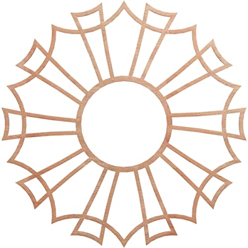 Image of Ekena Millwork 36 inchOD x 12 5 /8 inchID x 1 /4 inchT Augustus Wood Fretwork Pierced Ceiling Medallion, Cherry