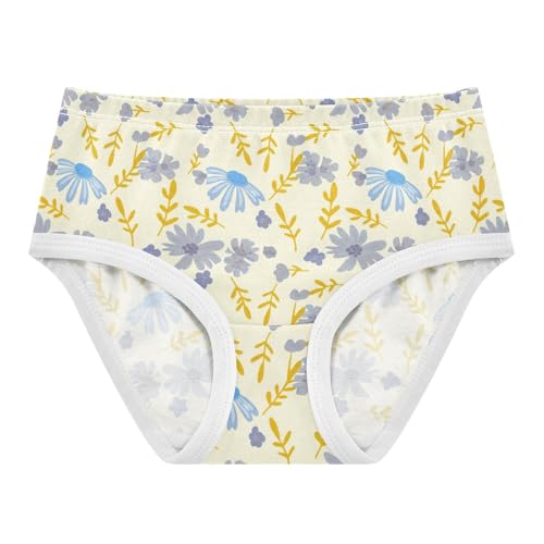 Girls' Panties Flowers Floral Yellow Underwear for Girls Toddler Kids 3T 2302181