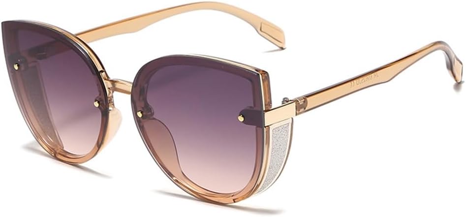 Retro Women's Sunglasses Gradient Metal Eyeglass Frame Tourism Glasses UV400