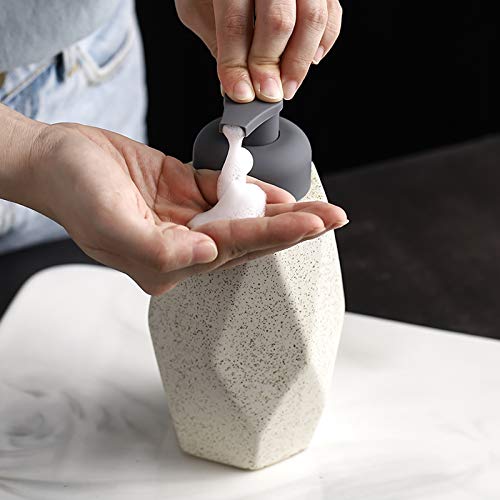 Dispensador de sabão mousse de cerâmica garrafa de bolhas de banheiro garrafa de bancada dispensador