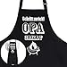 MEJOSER Grillschürze für Männer Vatertagsgeschenk Kochschürze Lustig mit Spruch - Schritt zurück! Opa grillt - lustige Geschenke zum Vatertag Weihnachten Geschenkideen Opa & Papa