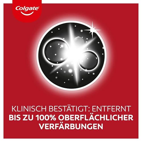 Colgate Zahnpasta Max White Charcoal 4x75ml - Zahncreme mit Aktivkohle, entfernt bis zu 100% der oberflächlichen Verfärbungen – Bild 4