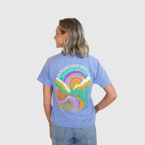 Houndstooth Clothing Company, Sunset Bend, Unisex Short Sleeve Tee, 100% Cotton, Men's and Women's SM-2XL3