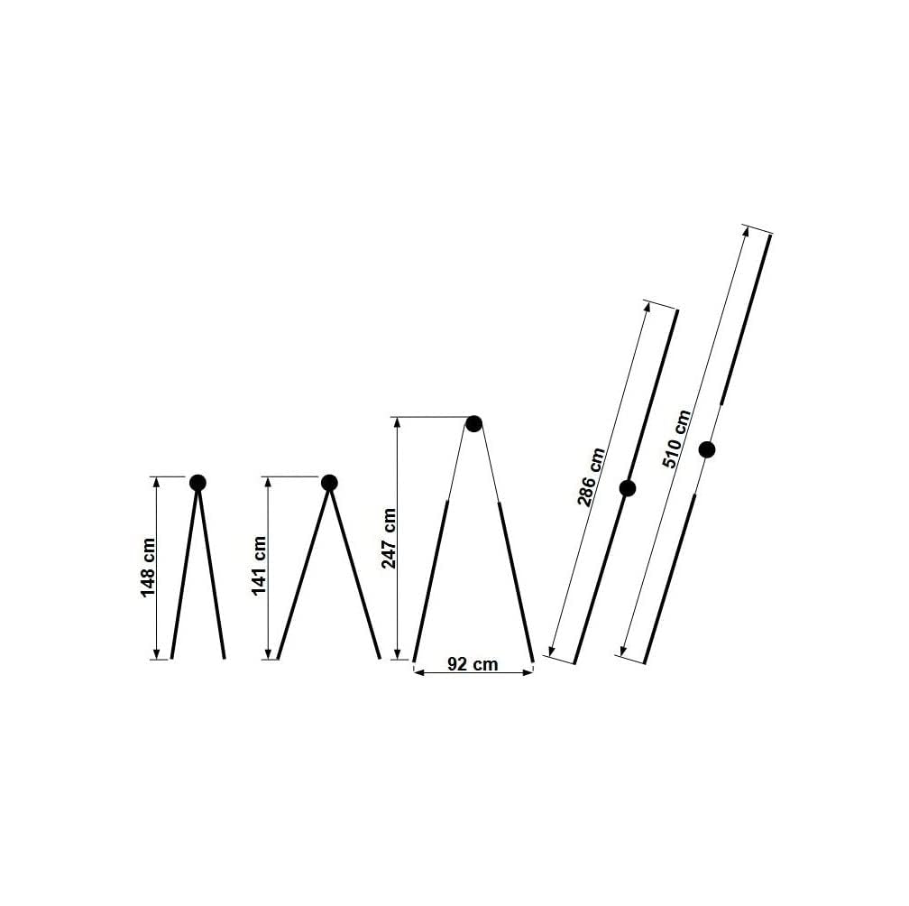 TREPPE Scala articolata pieghevole telescopica multifunzione alluminio 4 x 5 gradini 5,10 m