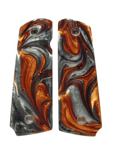 Copper & Silver Pearl Full Size 1911 Grips