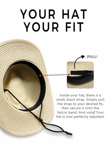 Sombrero de paja veraniego para mujer con ala ancha miniatura 3